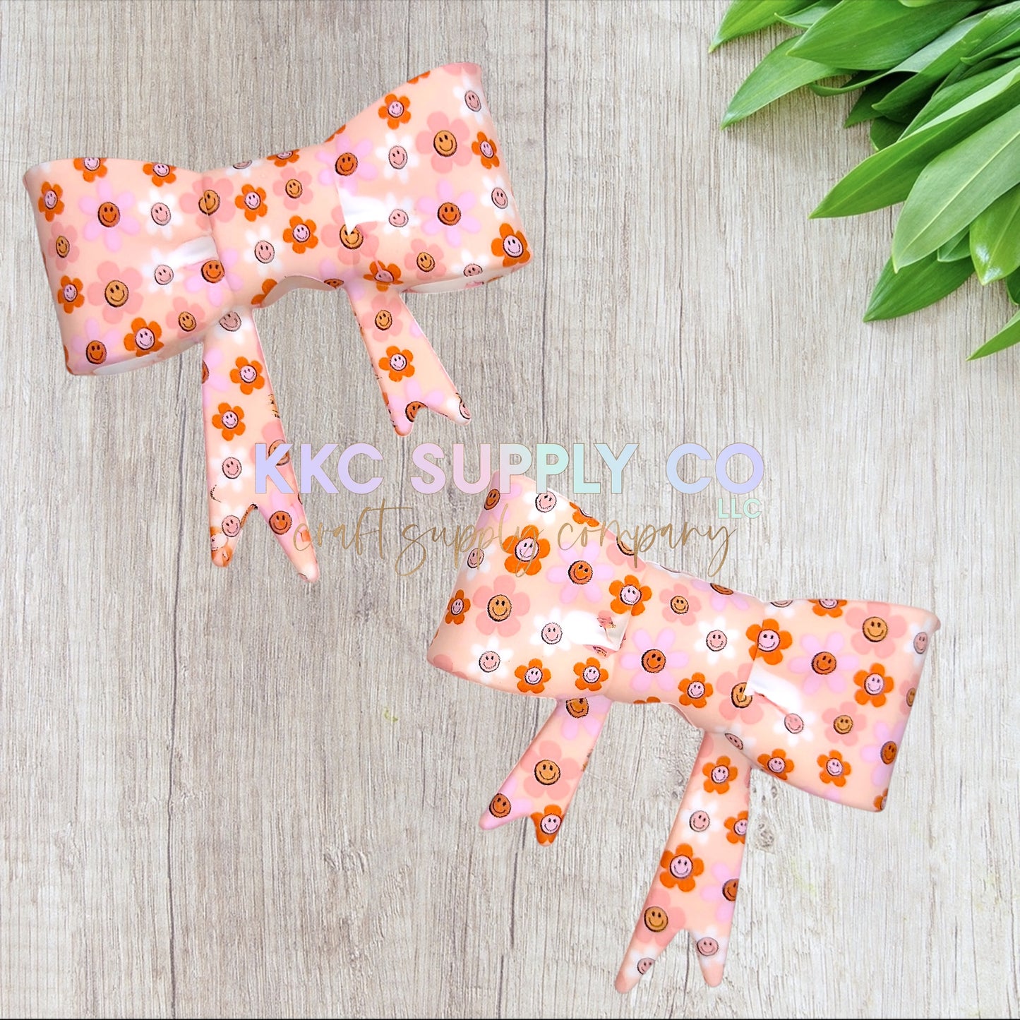 Autumn Floral Large Bow Silicone Focal Bead