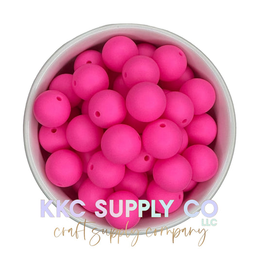 SS75-Hot Pink Silicone Bead 15mm