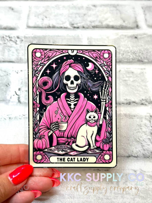 UV16481-Tarot Card ”The Cat Lady” 16oz UV DTF Decal-8721