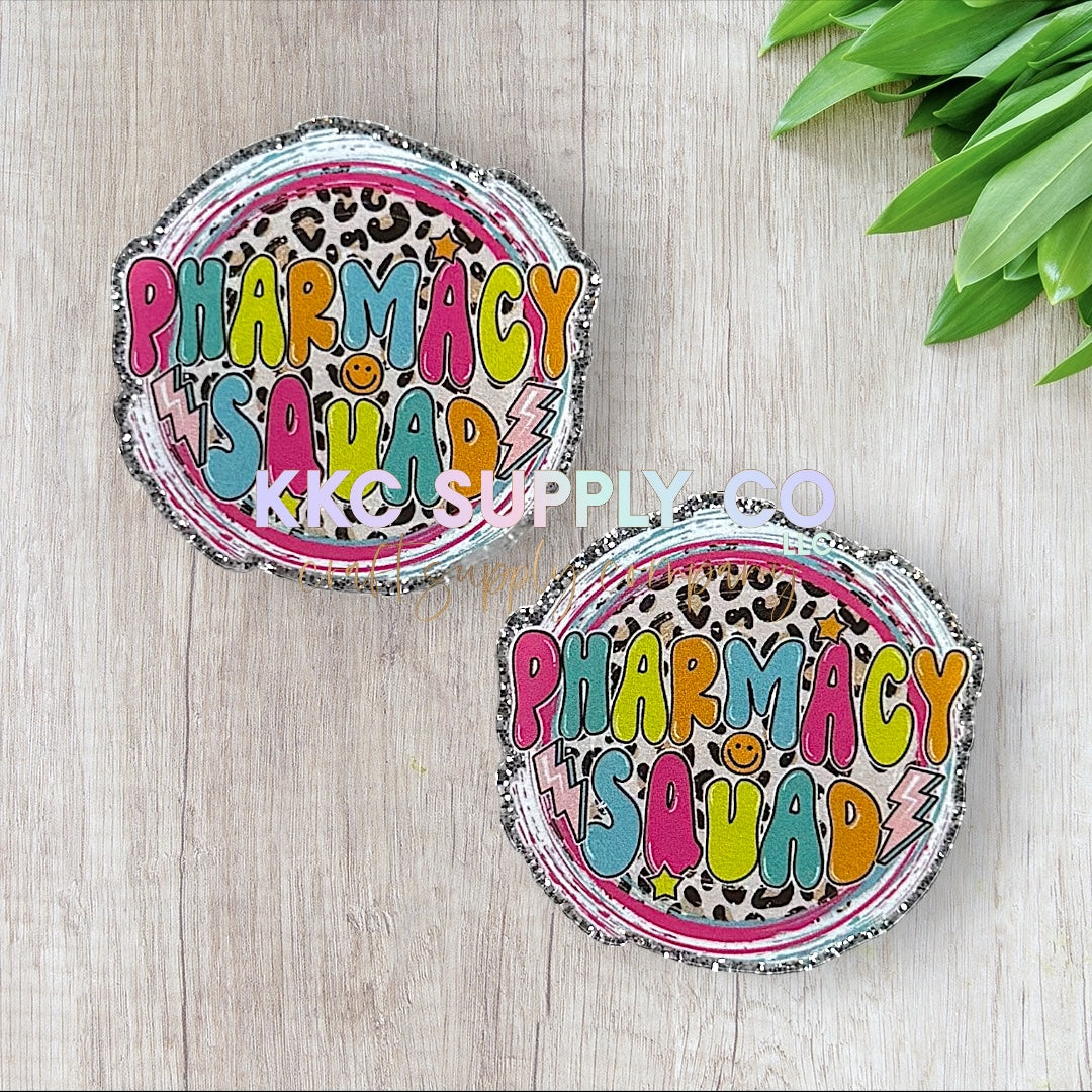 AT132-Leopard Pharmacy Squad-Acrylic Badge Reel Topper