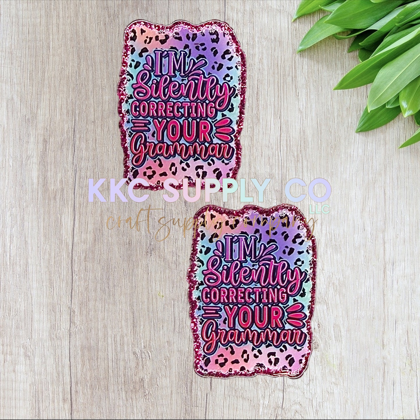 AT341-I'm Silently Correcting Your Grammar-Acrylic Flatback