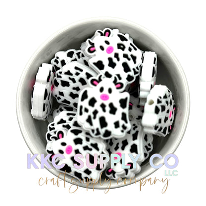 Ghost Cow Silicone Focal Bead-Black