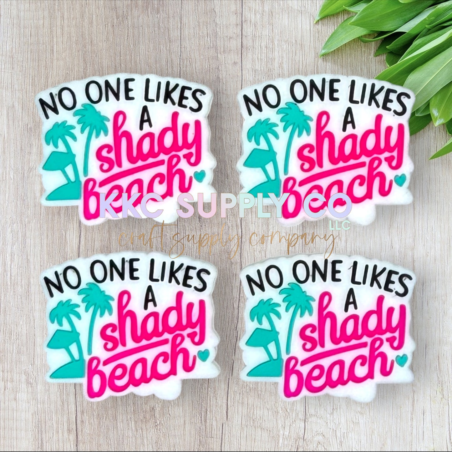 No One Likes A Shady Beach Silicone Focal Bead