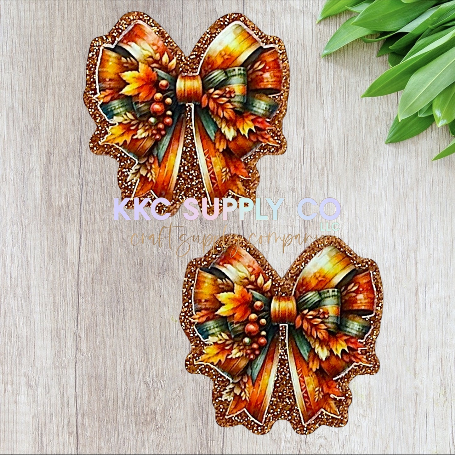 AT463-3D Fall Bow-Acrylic Flatback