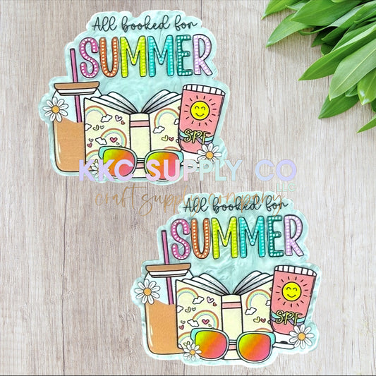 AT336-All Booked For Summer-Acrylic Flatback