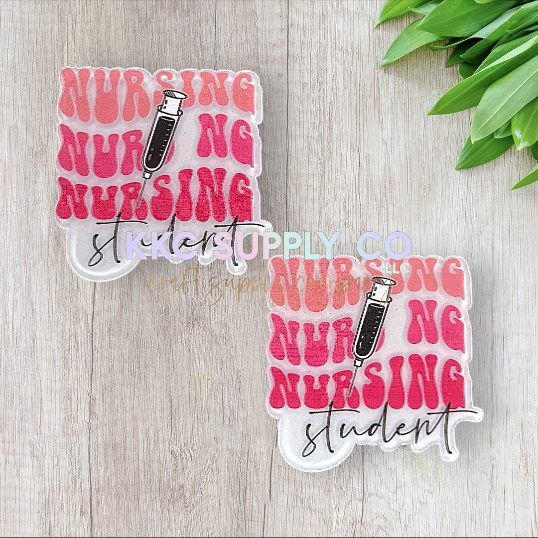 AT124-Nursing Student-Acrylic Badge Reel Topper