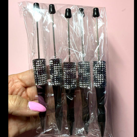 Zebra Rhinestone Pen Destash Pack - 5 Count