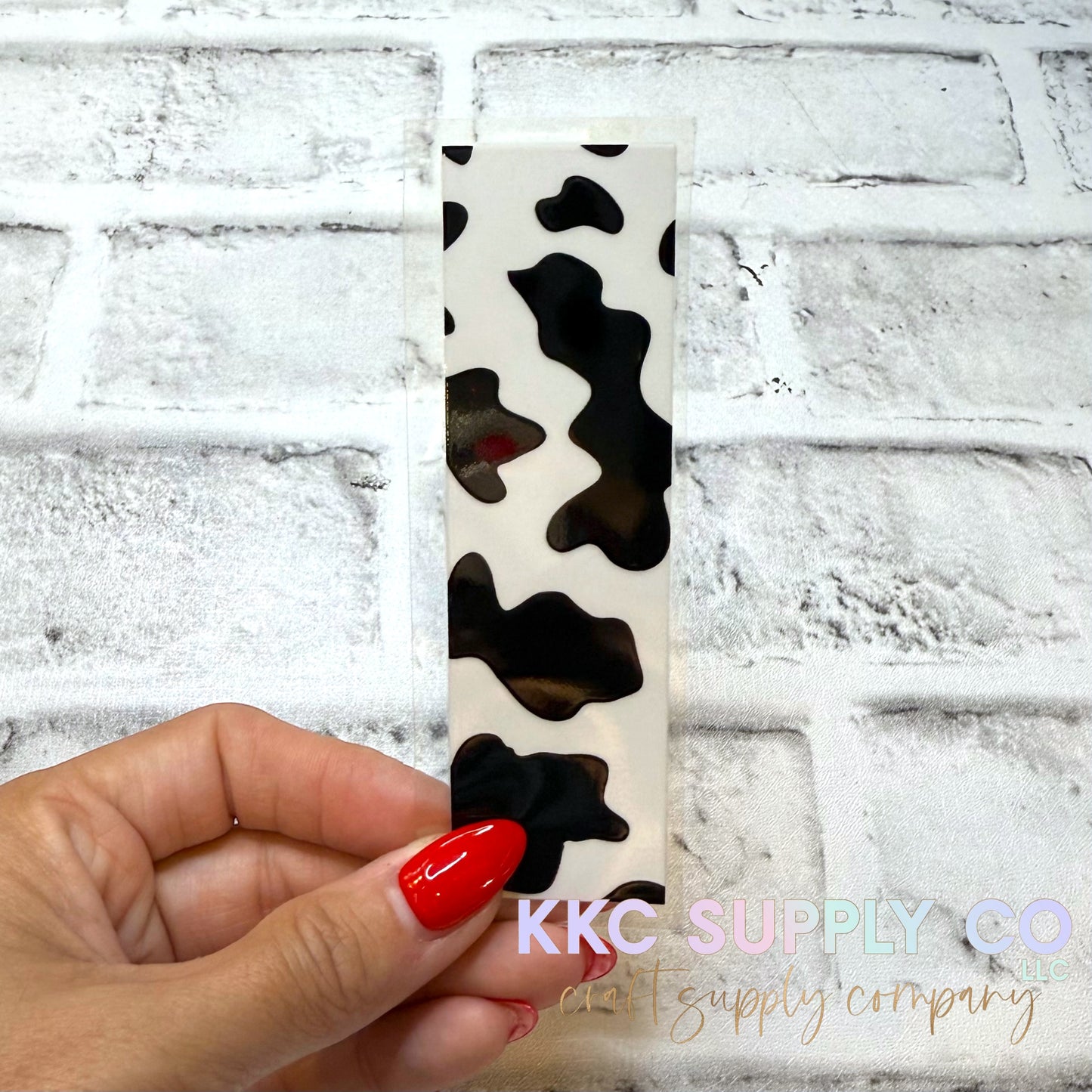 PW65-Black and White Cow Print UV DTF Pen Wrap