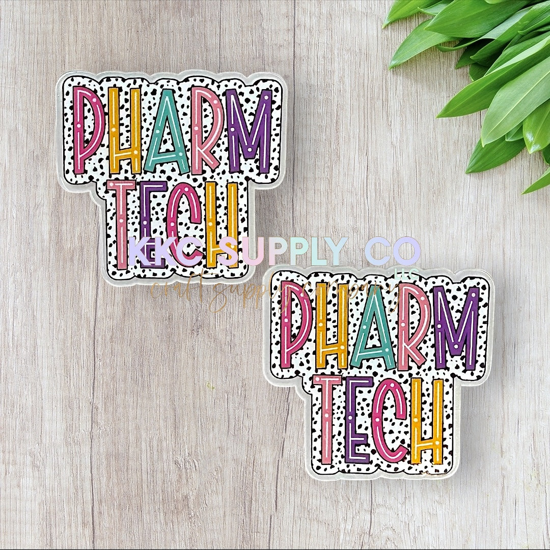 AT123-Pharm Tech-Acrylic Badge Reel Topper