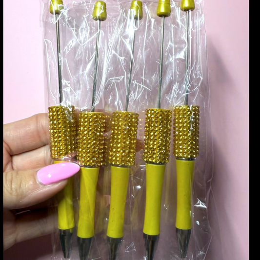 YellowRhinestone Pen Destash Pack - 5 Count
