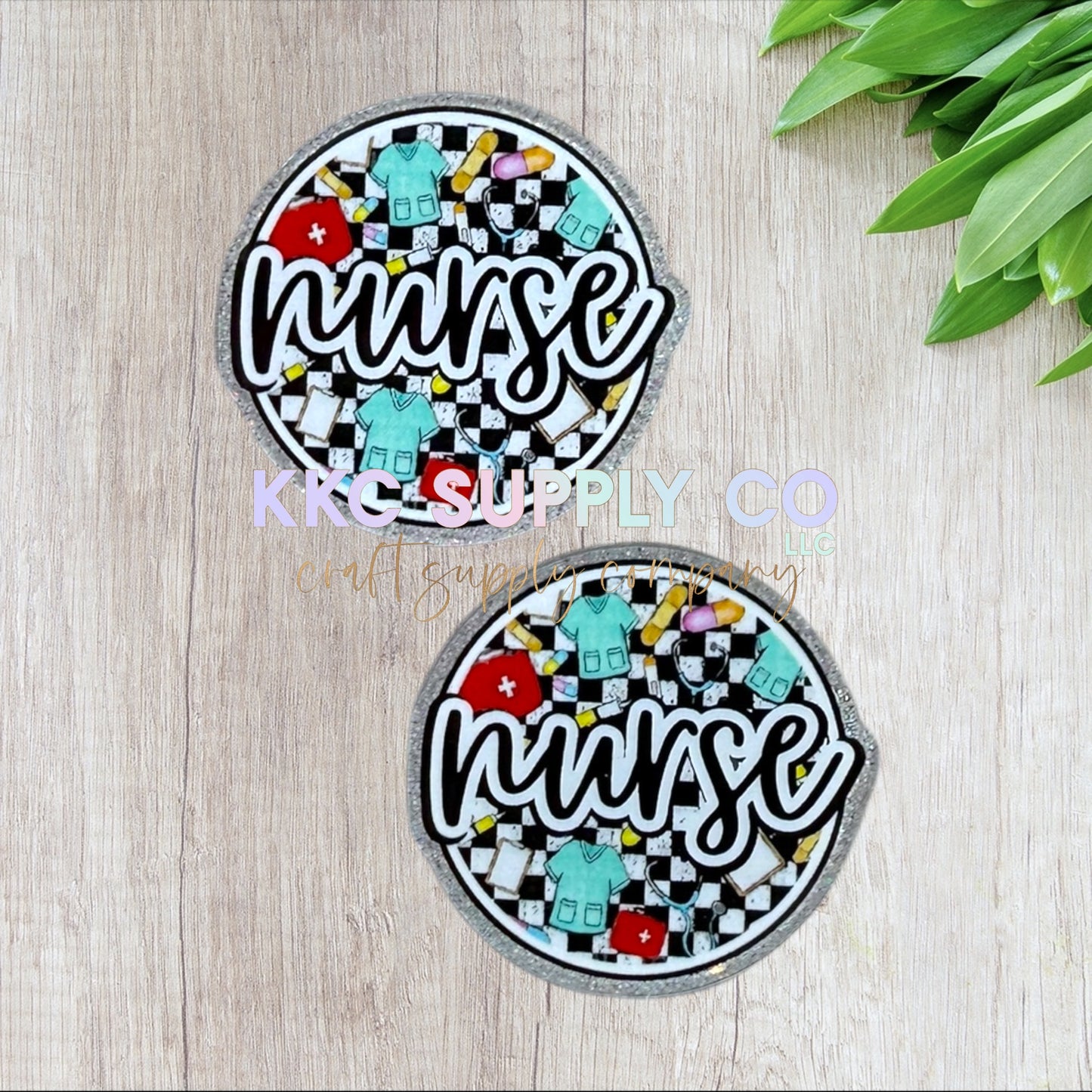 AT306-Checker Nurse-Acrylic Flatback