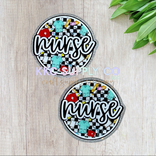 AT306-Checker Nurse-Acrylic Flatback