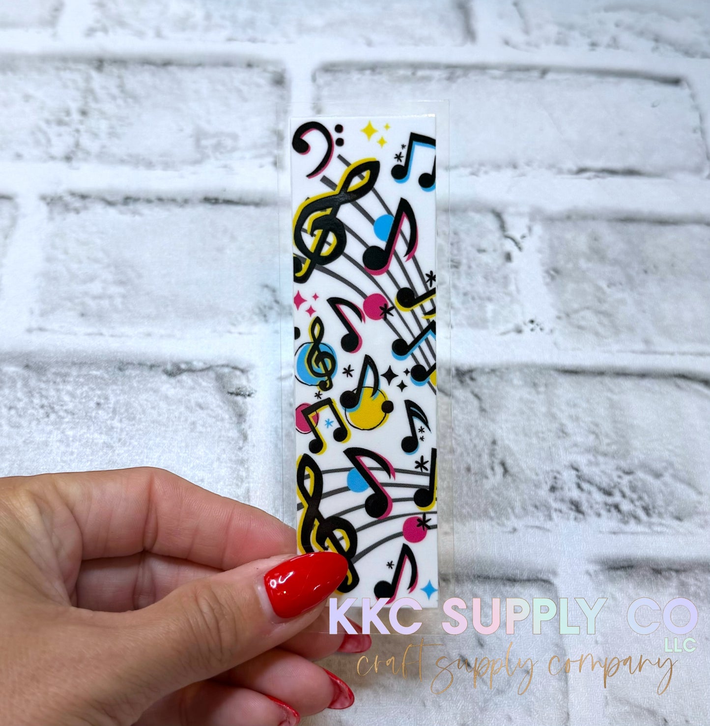 PW30-Colorful Music Notes UV DTF Pen Wrap