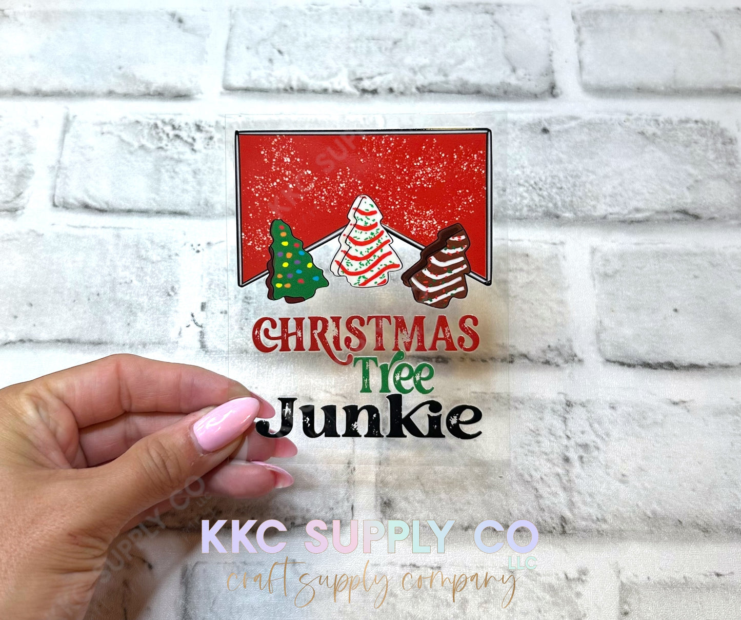 UV16607-Christmas Junkie UV DTF Decal