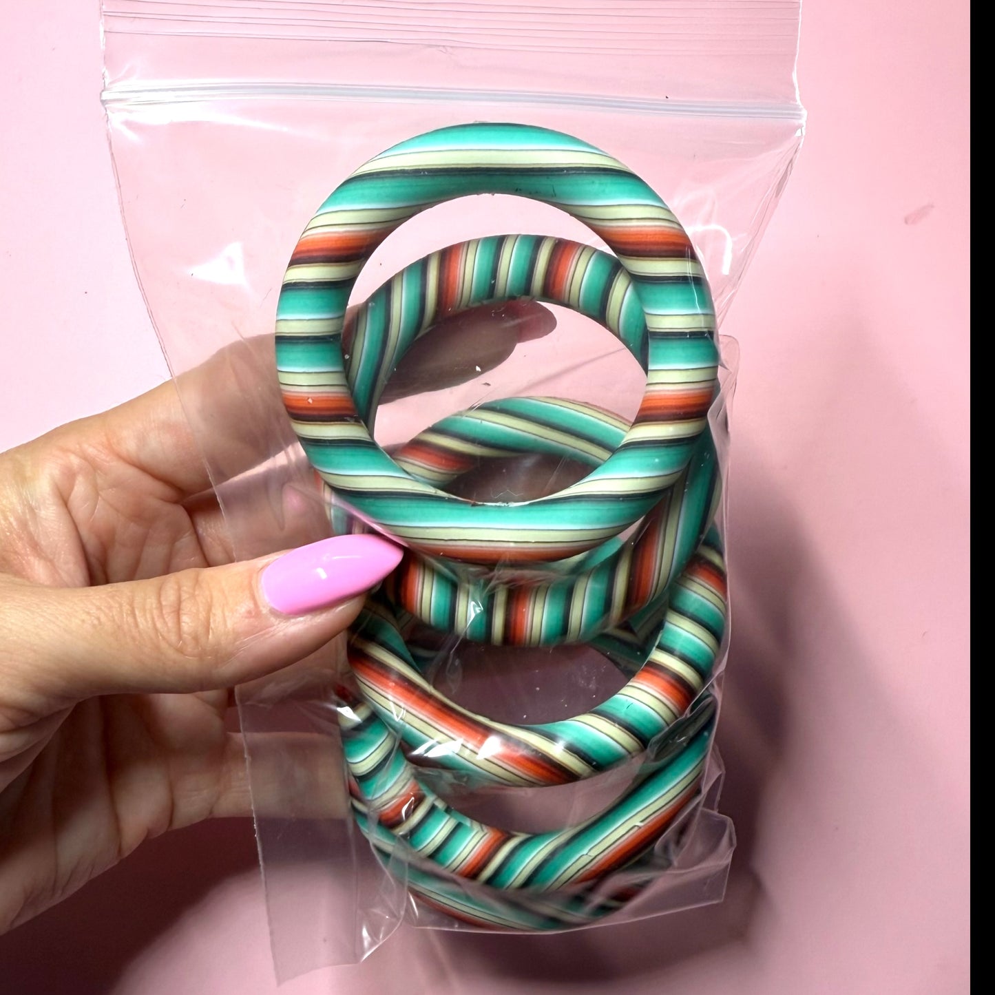 Western Stripe Printed Silicone 65mm Ring Destash Pack - 5 Count (Color doesn’t match SP106 perfectly but does match other colors)