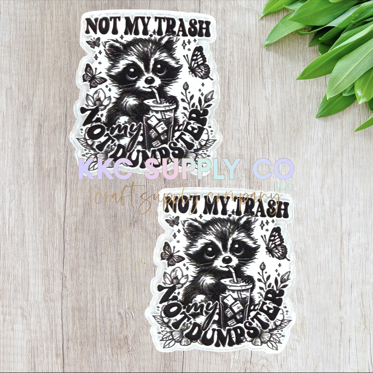 AT345-Not My Trash Not My Dumpster-Acrylic Flatback