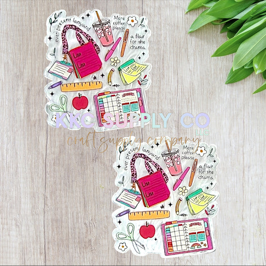 AT340-Teacher, Ever Present Lanyard-Acrylic Flatback