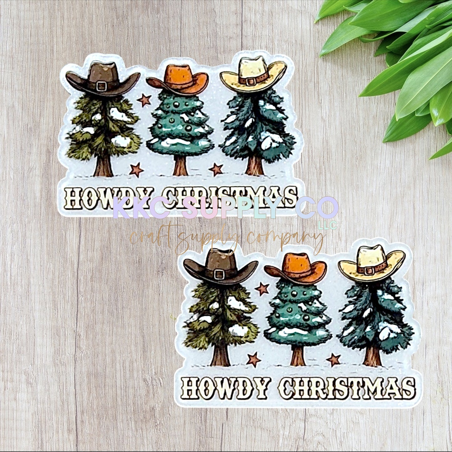 AT482-Howdy Christmas-Acrylic Flatback