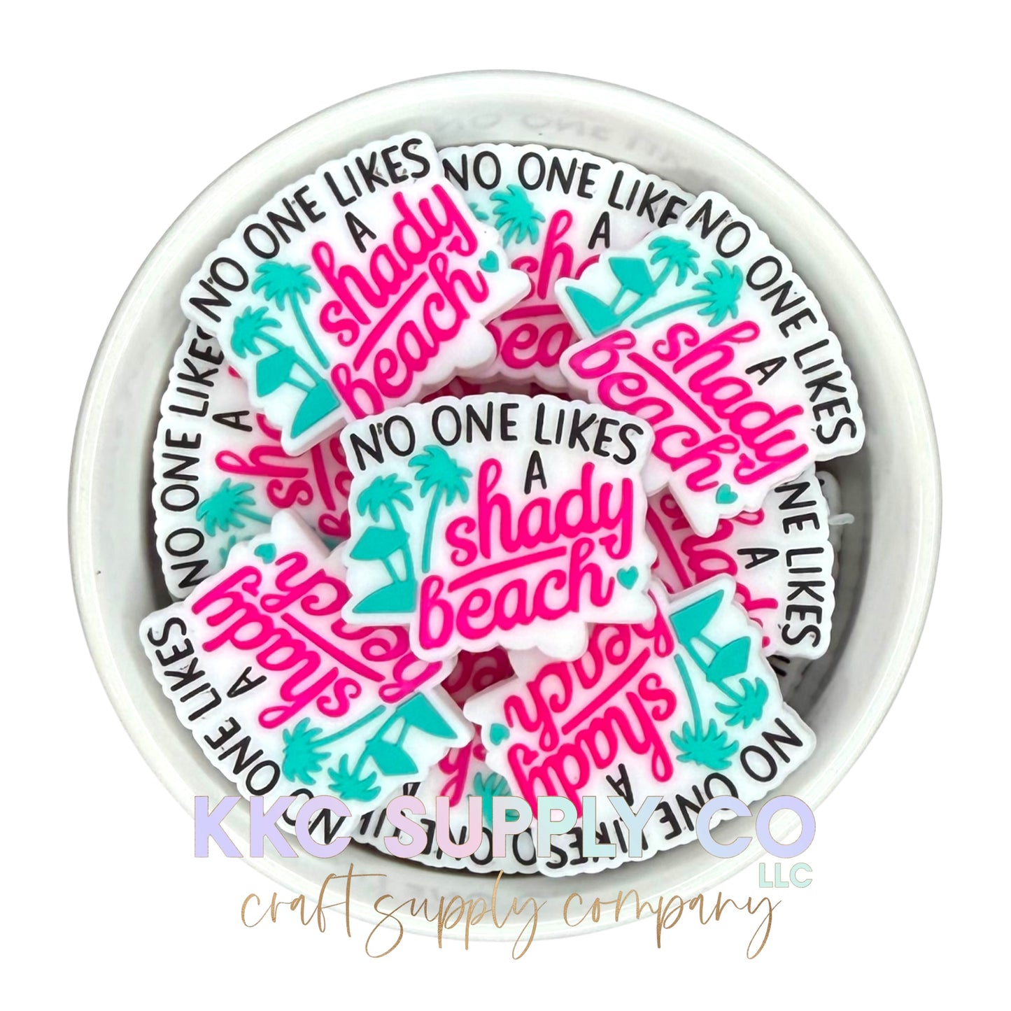 No One Likes A Shady Beach Silicone Focal Bead