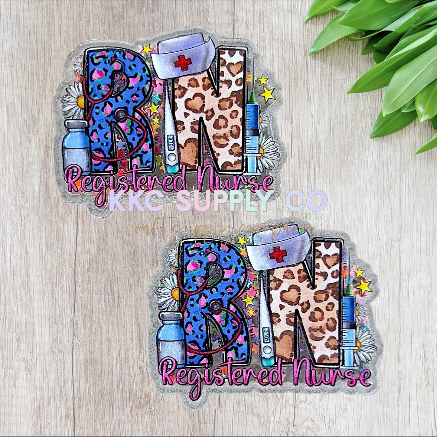 AT504-RN Glitter Shaker-Acrylic Flatback