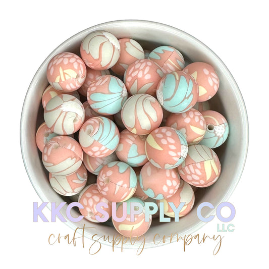 SP144-Boho Garden Silicone Bead 15mm