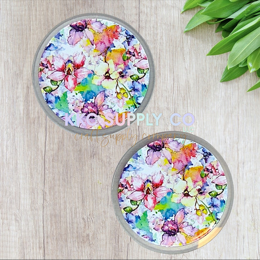 AT436-Summer Garden Round Acrylic Flatback