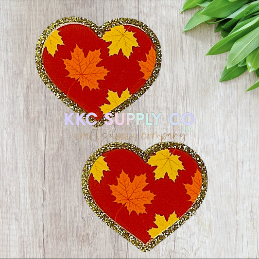 AT486-Autumn Heart-Acrylic Flatback