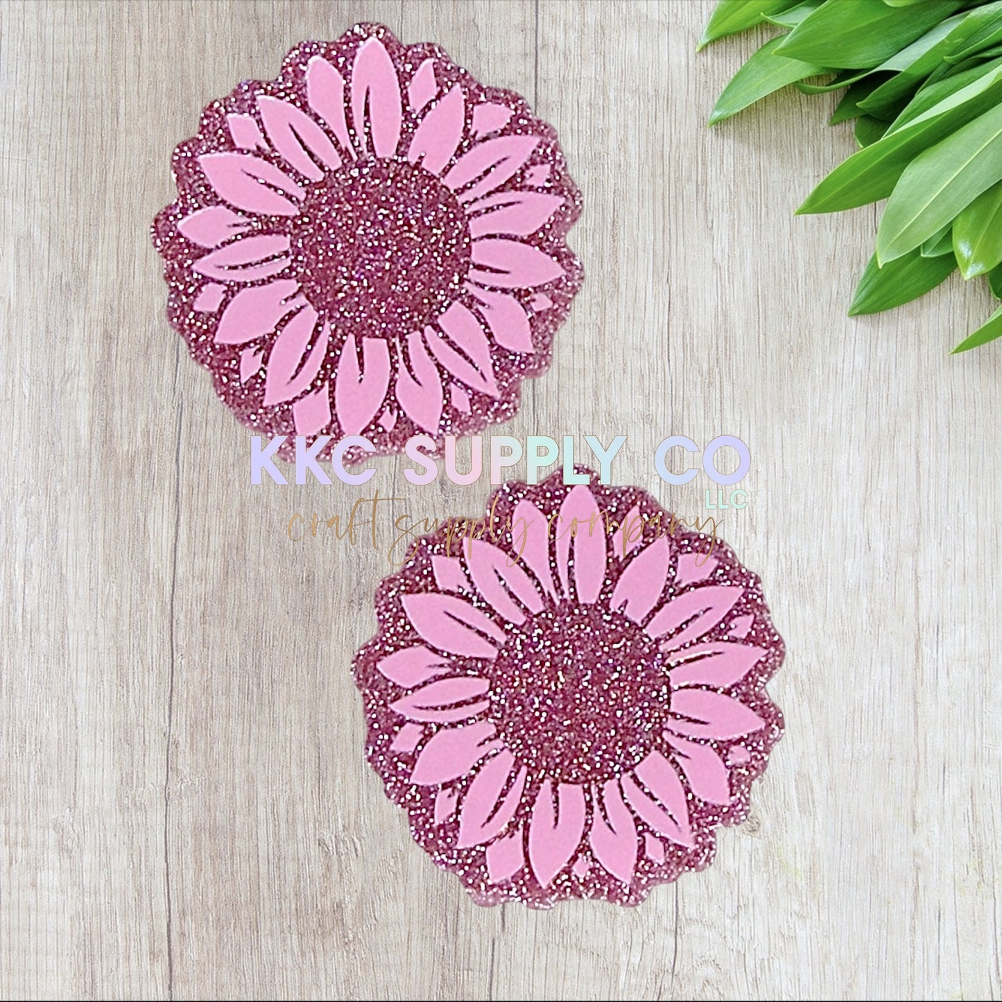 AT513-Pink Sunflower-Acrylic Flatback