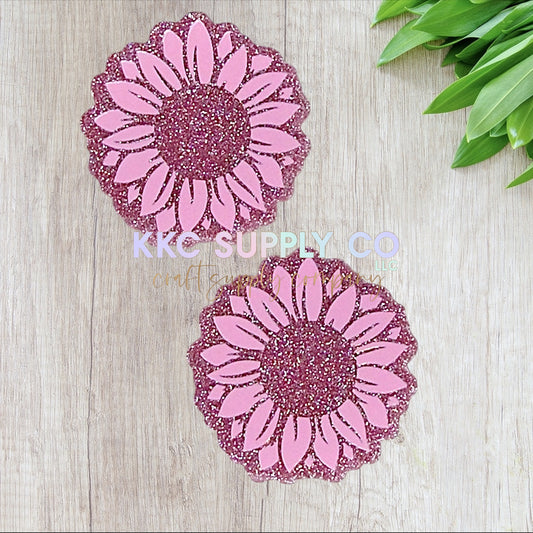 AT513-Pink Sunflower-Acrylic Flatback