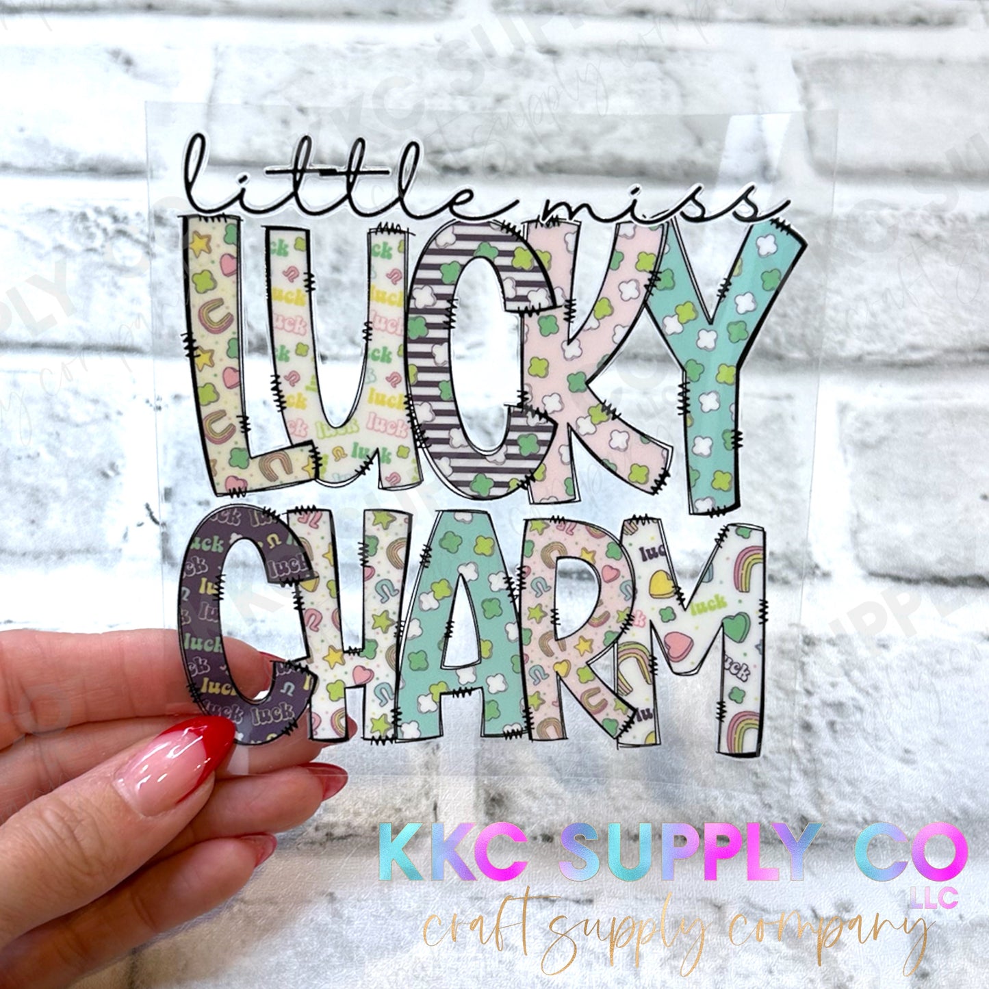 UV16370-Little Miss Lucky Charm 16oz UV Decal
