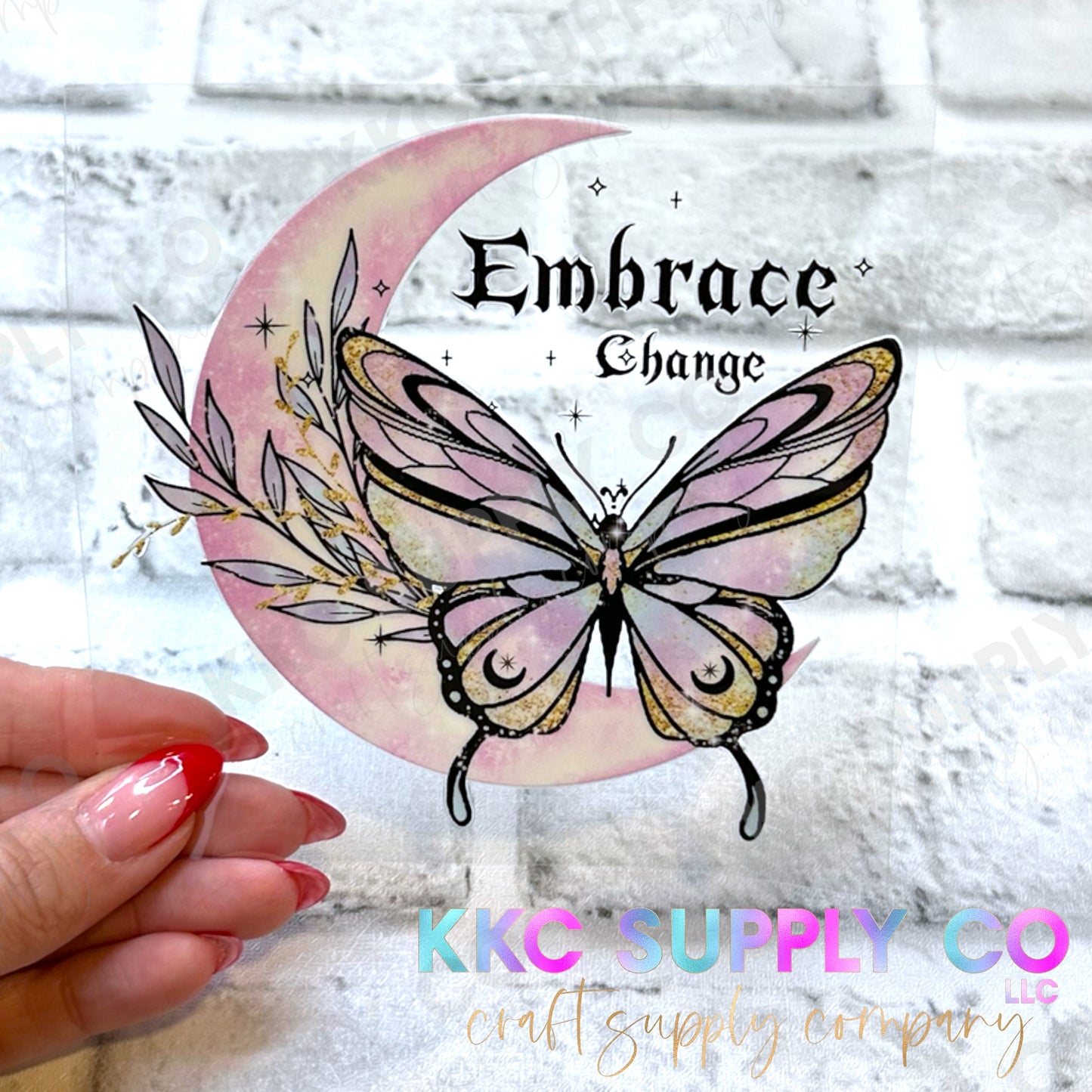 UV16377-Embrace Change 16oz UV DTF Decal