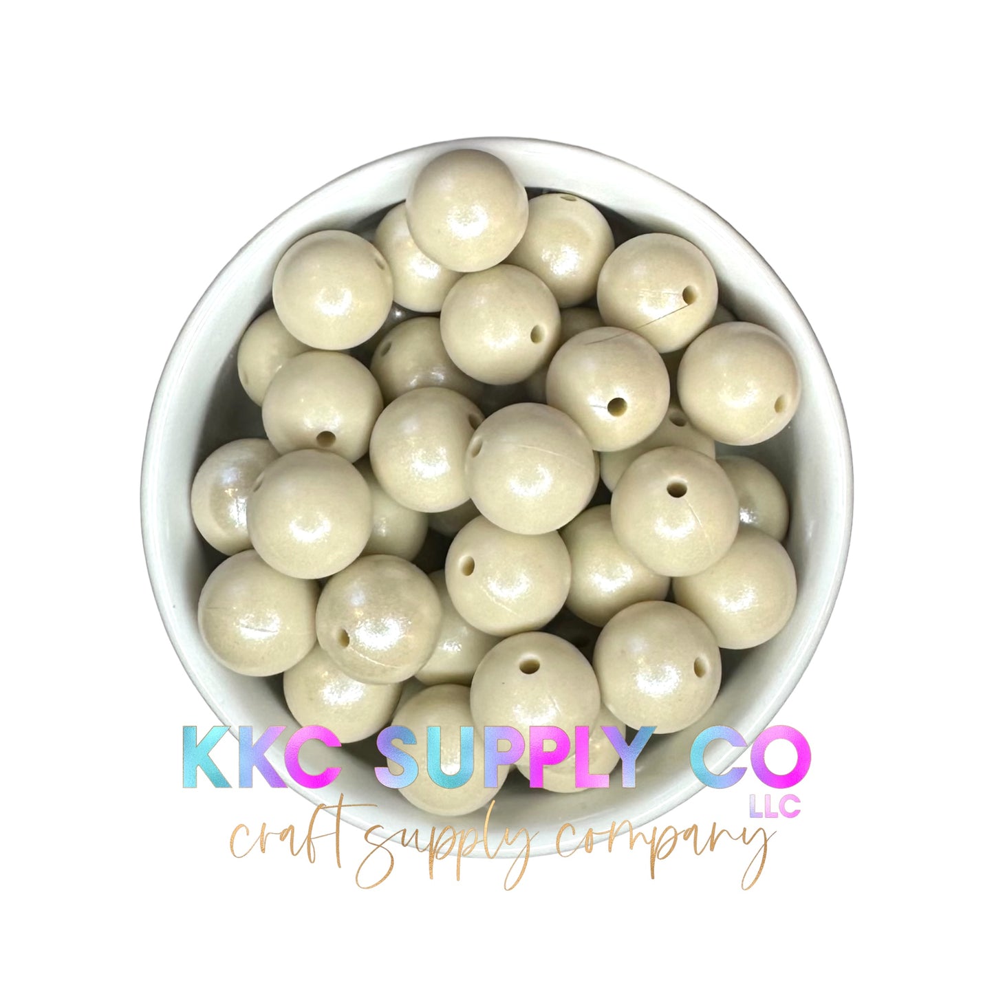 SS01-Opal Navajo White 15mm Silicone Bead