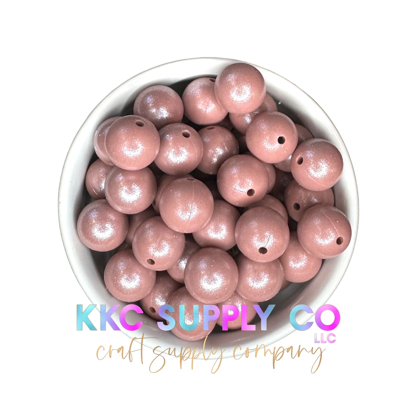 SS54-Opal Blush Pink Solid Silicone Bead 15mm