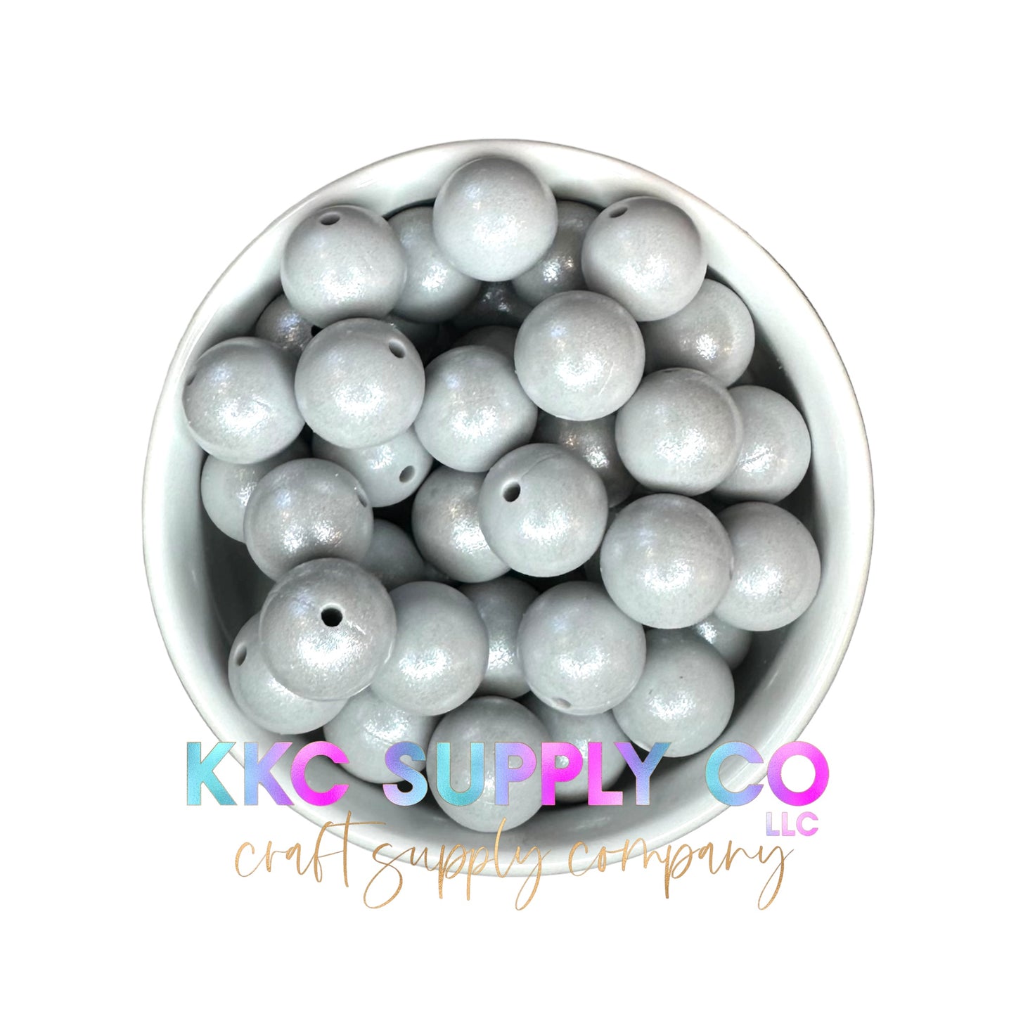 SS18-Opal Light Grey Silicone Bead 15mm