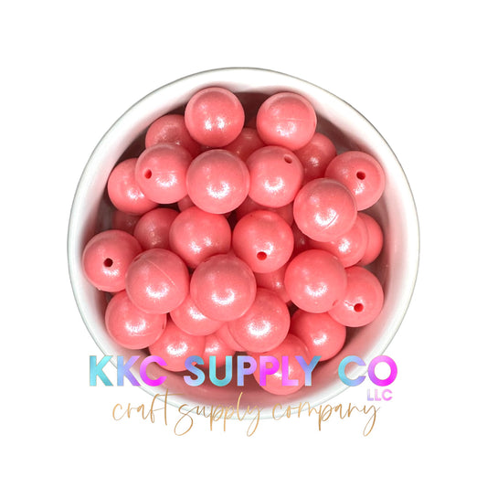 SS63-Opal Pinkie Solid 15mm Silicone Bead