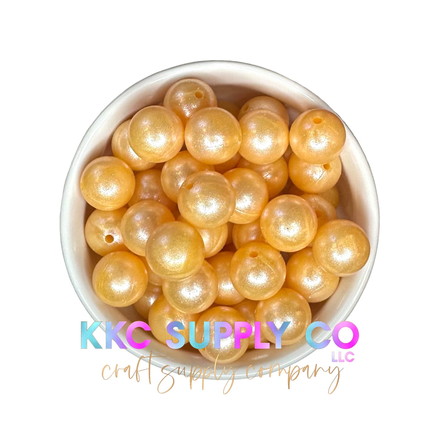 SS03-Opal Gold 15mm Silicone Bead