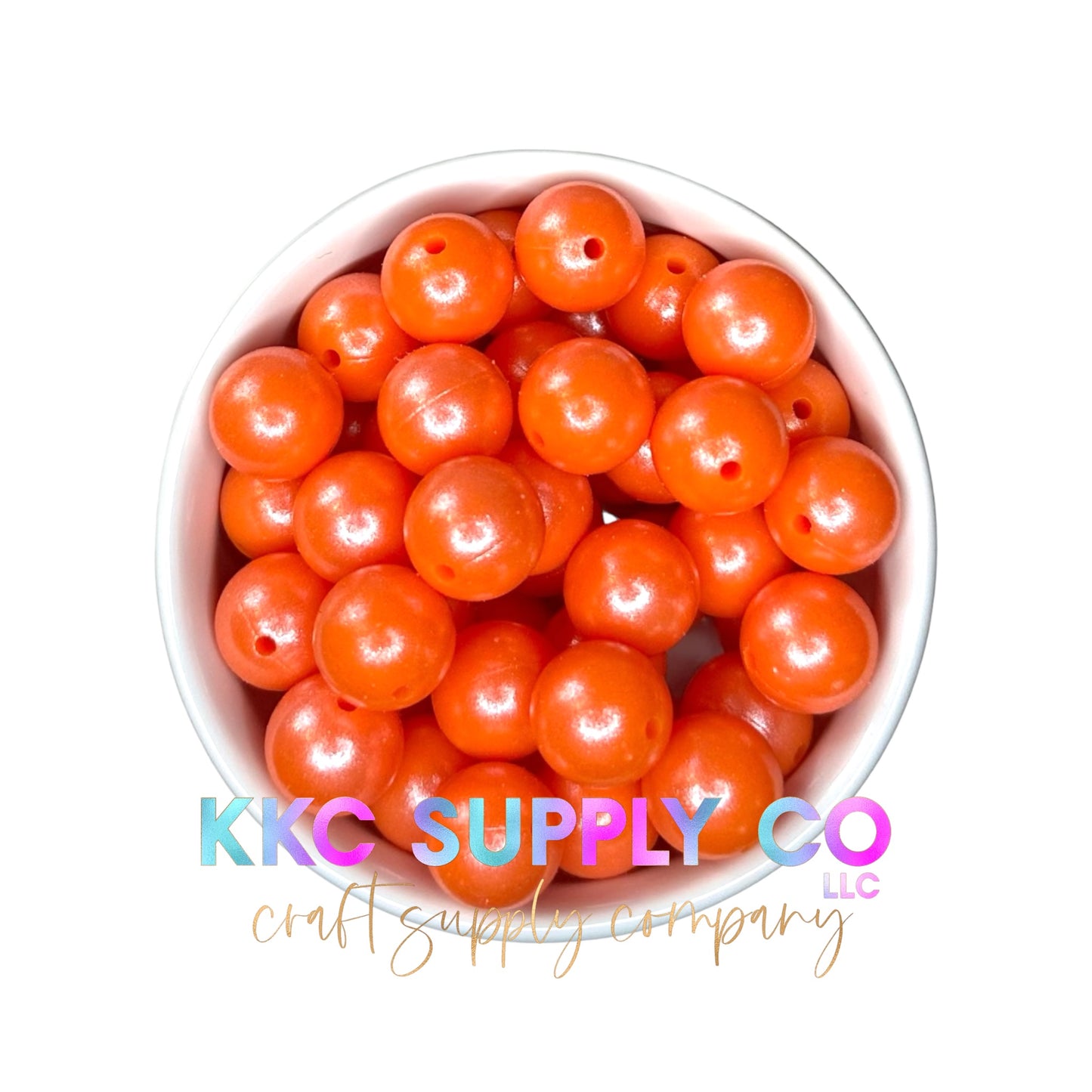 SS36-Opal Orange Solid Silicone 15mm Bead