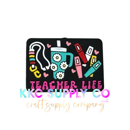 Teacher Life Silicone Focal Bead