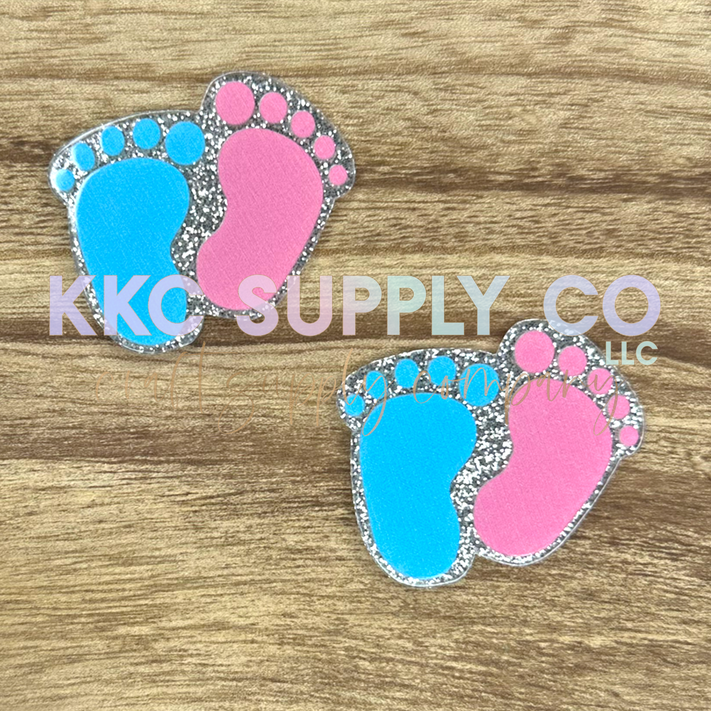 AT17-Baby Feet-Acrylic Badge Reel Topper
