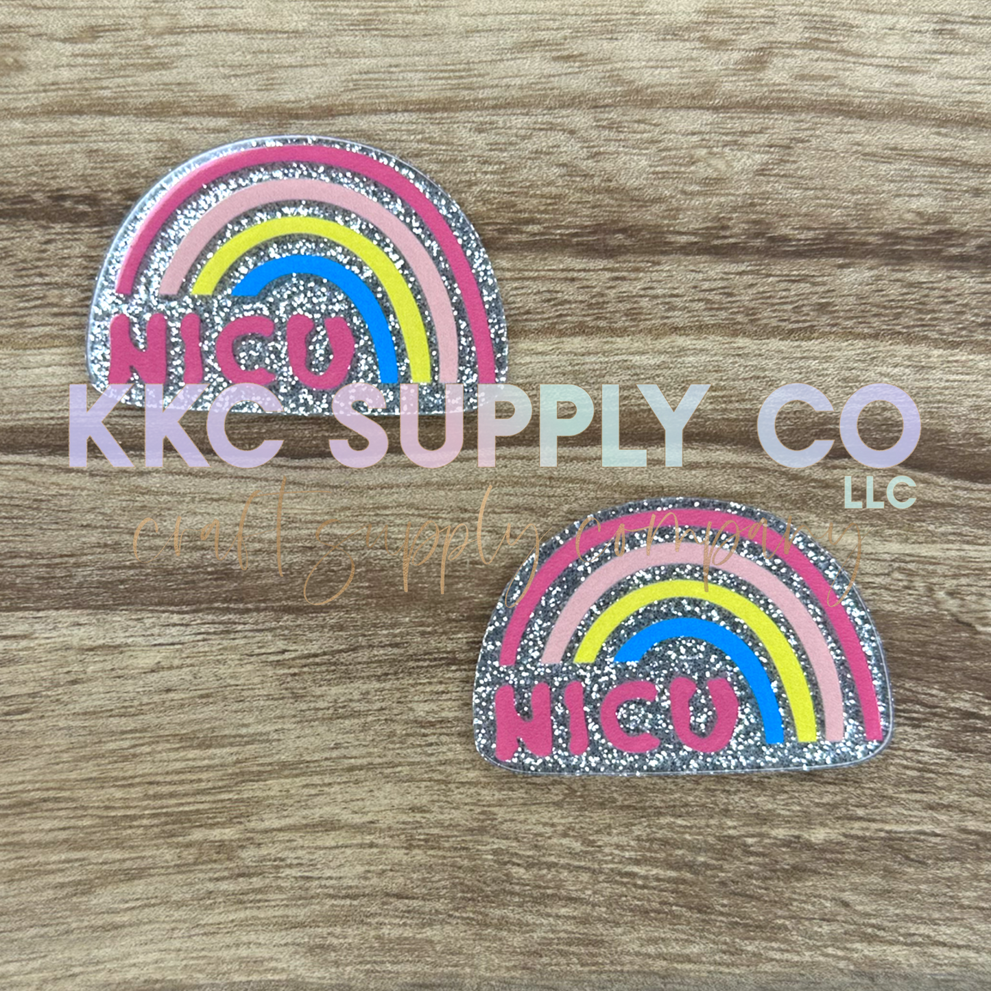 AT15-NICU Rainbow-Acrylic Badge Reel Topper