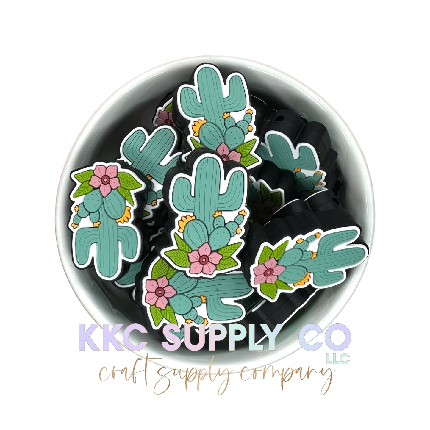 Cactus Silicone Focal Bead