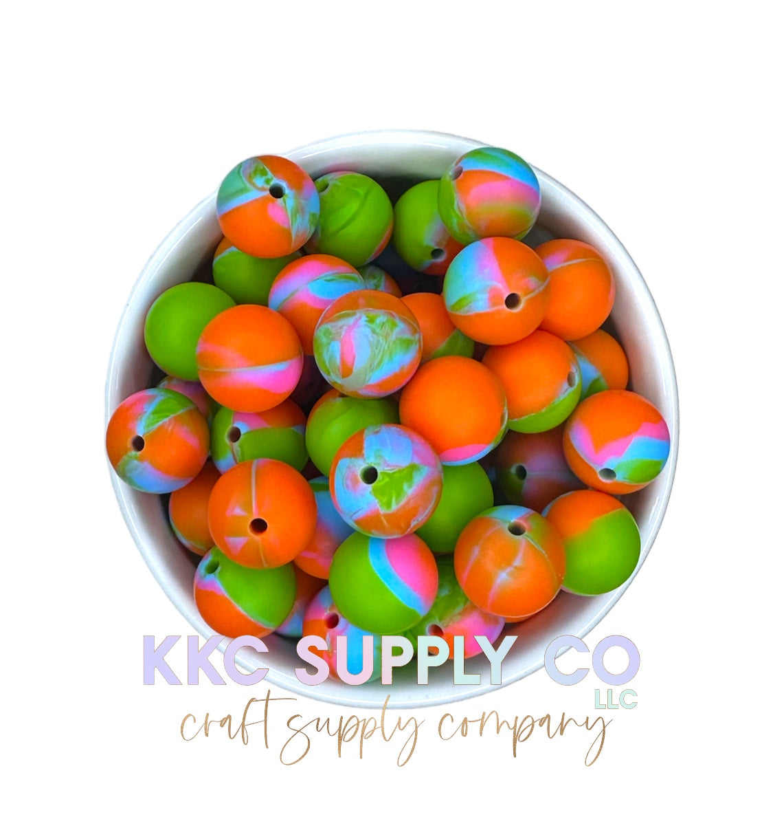 SP103-Colorful Marble 15mm Silicone Bead