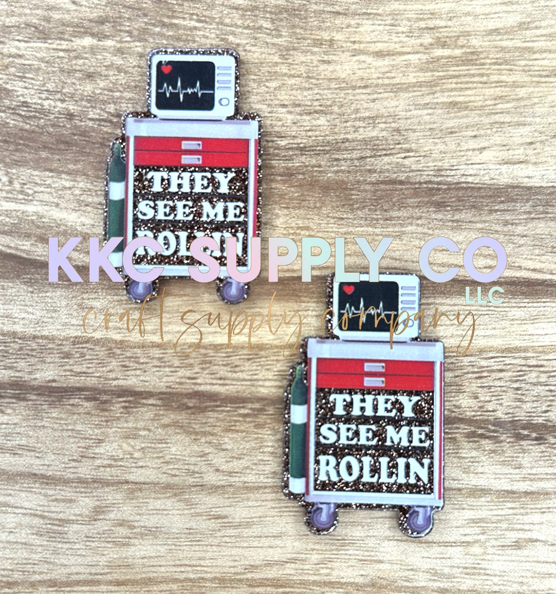 AT48-They See Me Rollin-Acrylic Badge Reel Topper