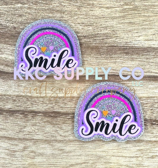 AT56-Smile Rainbow -Acrylic Badge Reel Topper