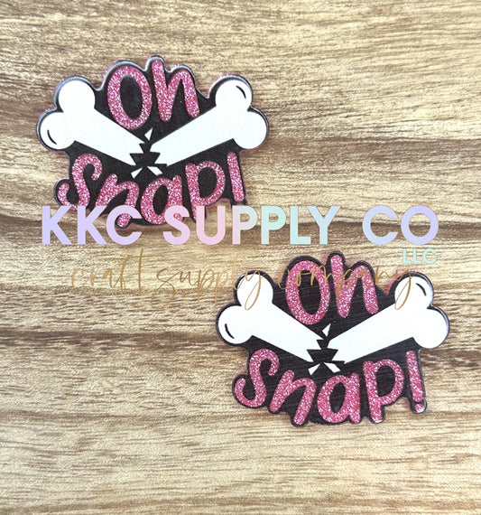 AT41-Oh Snap-Acrylic Badge Reel Topper