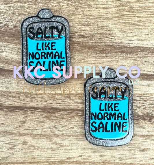 AT42-Salty Like Normal Saline-Acrylic Badge Reel Topper