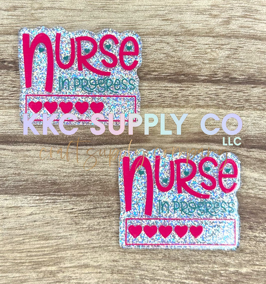 AT26-Nurse In Progress-Acrylic Badge Reel Topper