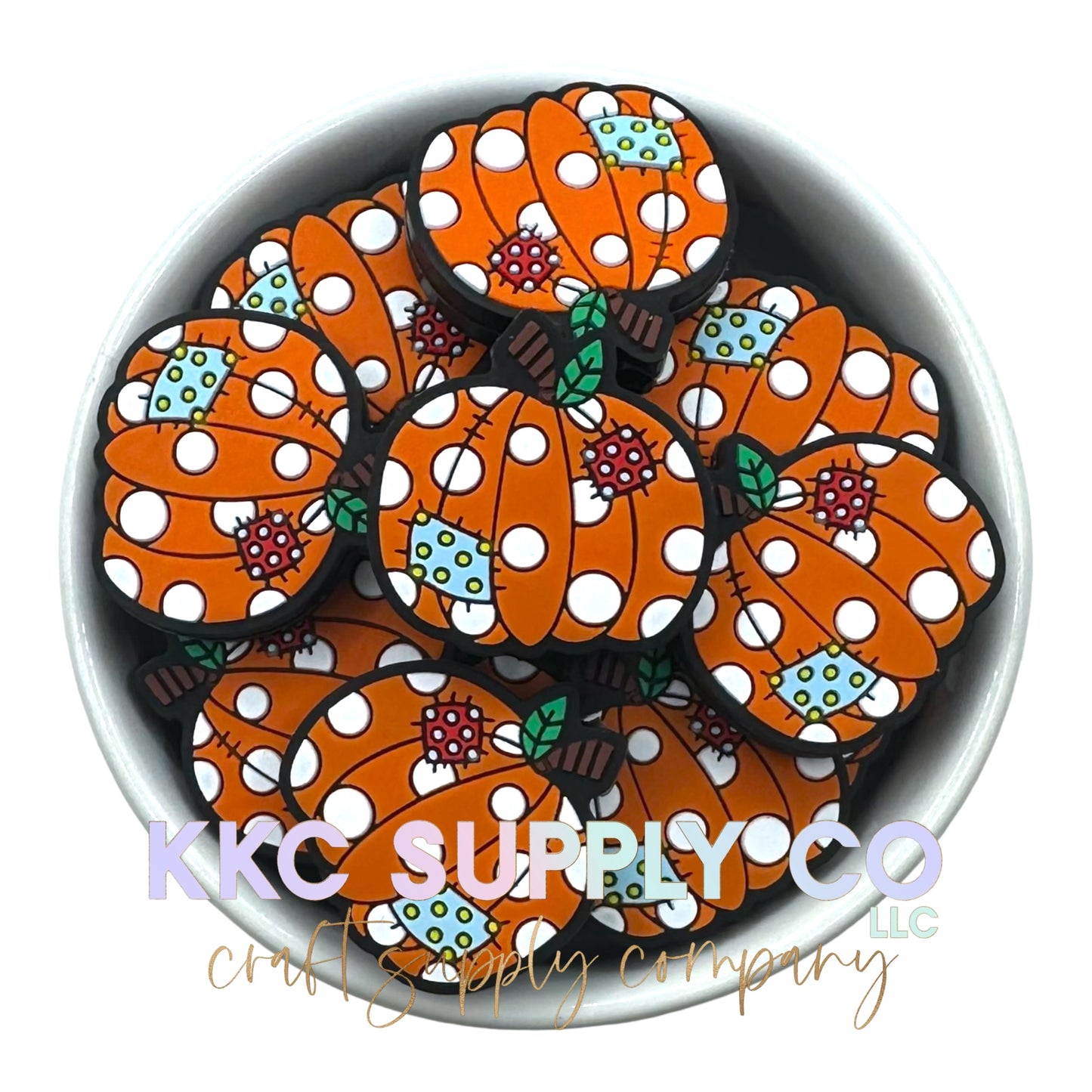 Pumpkin Patch Silicone Focal Bead