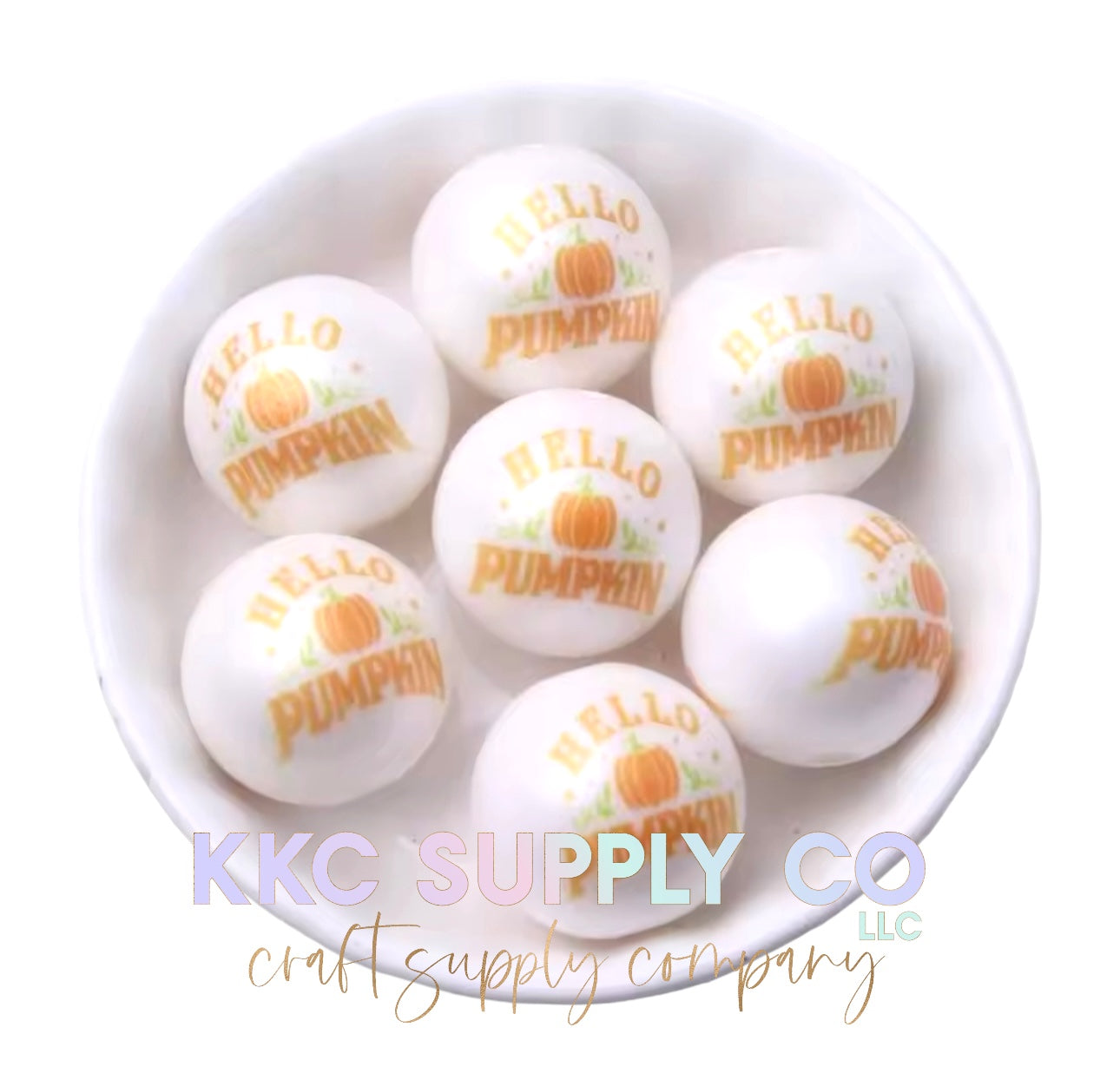 Hello Pumpkin Bubblegum Bead 20mm