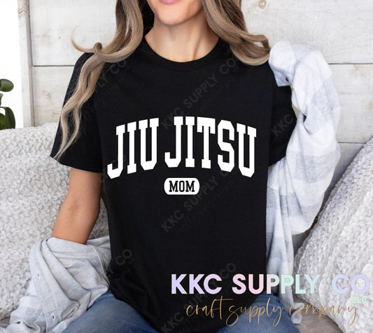 #32-Jiu Jitsu Mom DTF T-Shirt Transfer-White